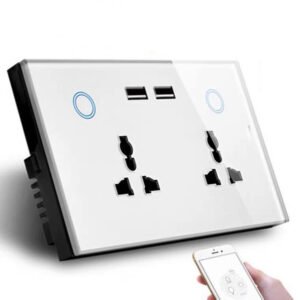 WiFi Glass Touch Switch Socket with USB - J36